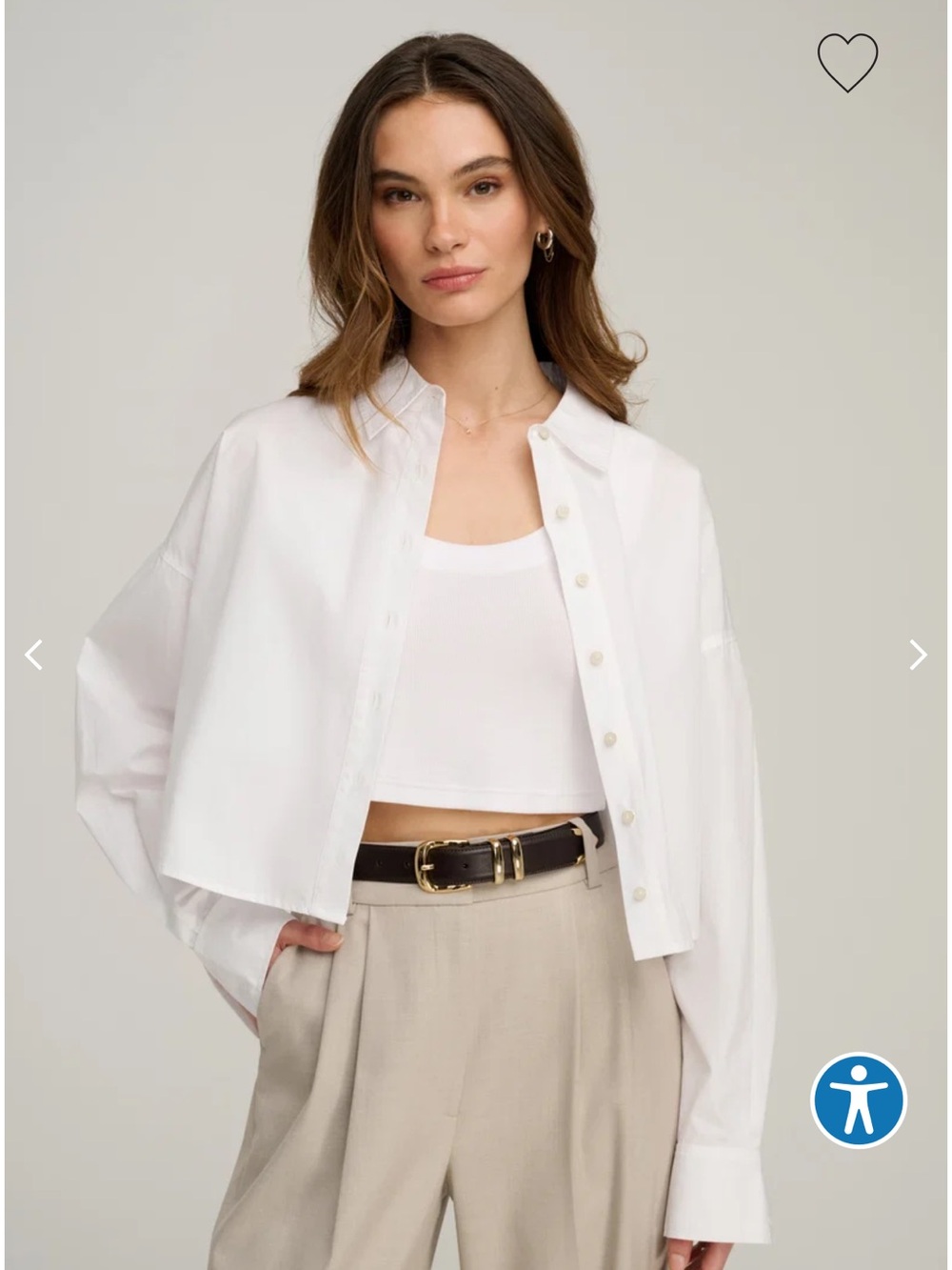 NWOT Favorite Daughter THE CROP EX-BOYFRIEND SHIRT, M